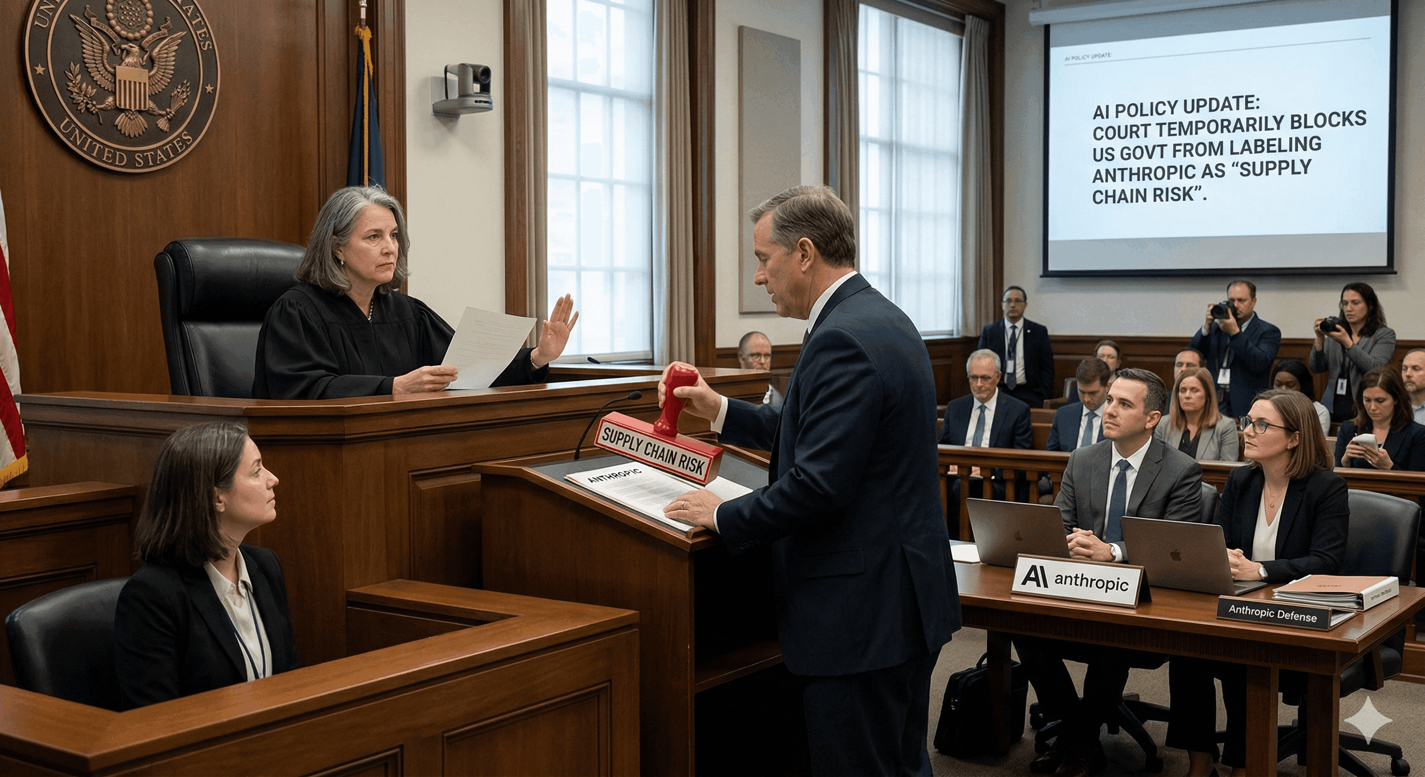 AI Policy Update: Court temporarily blocks US government from labeling Anthropic as a 'supply chain risk'