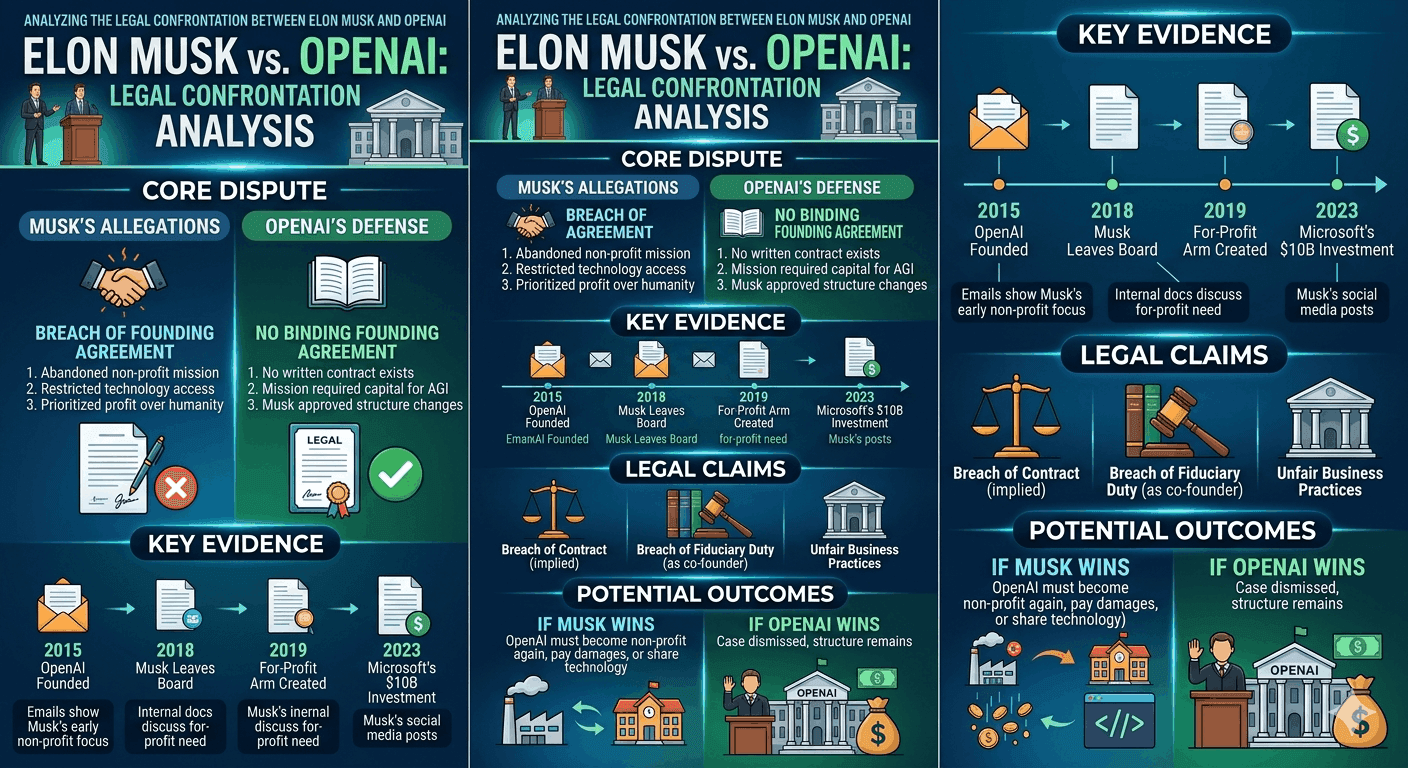 Analyzing the Legal Confrontation Between Elon Musk and OpenAI